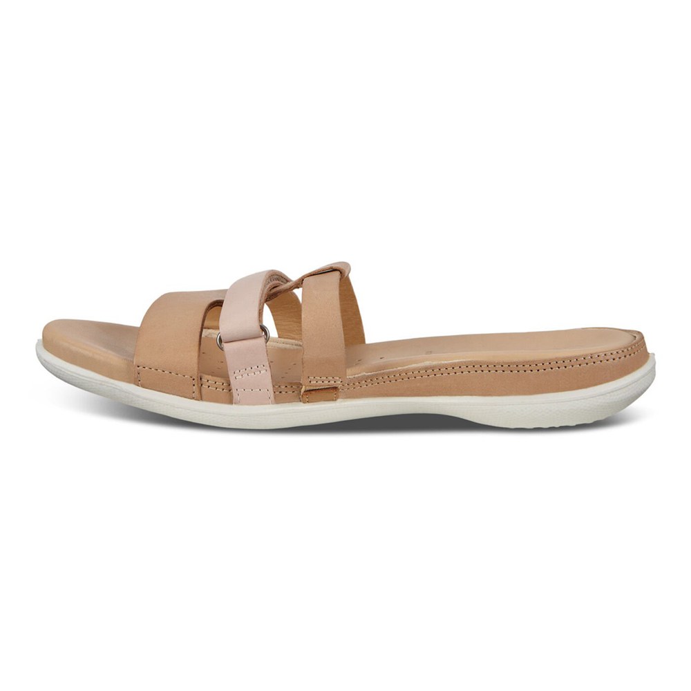 ECCO Womens Slides Khaki - Flash Sandals - UEB-532061